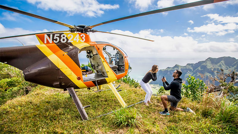 Big Island ridgetop scenic landing