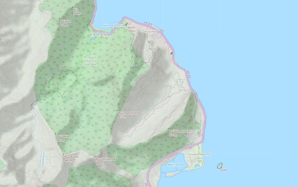 Hawaii Forest & Trail Big Island map